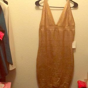 Gold bodycon mini
